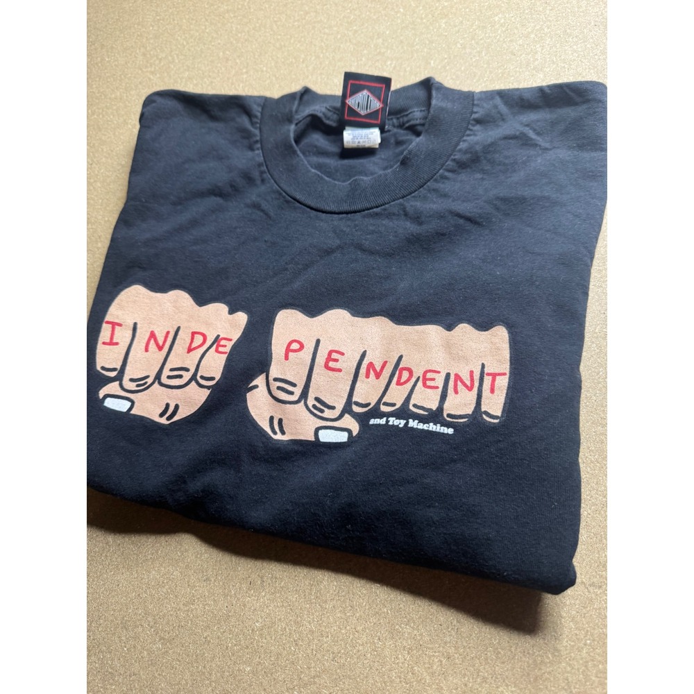 Independent x Toy Machine Skateboard T-Shirt Mens Medium Black Graphic Tee